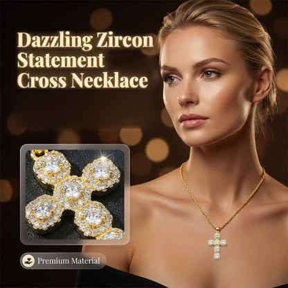 ⏳Limited-time offer⏰ Copper Christian cross pendant inlaid with cubic zirconia📿✝️💎